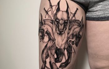 Hunde-Cover-Up-Tattoo-Oberschenkel